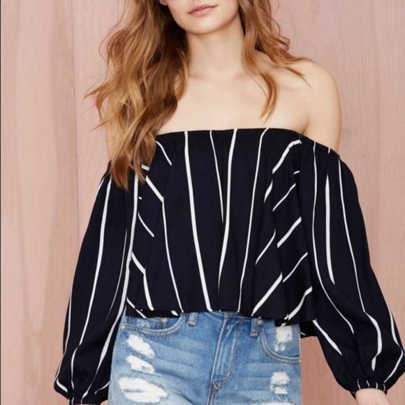 Faithfull The Brand Stripe Over The Shoulder Top - Picture 6 of 6